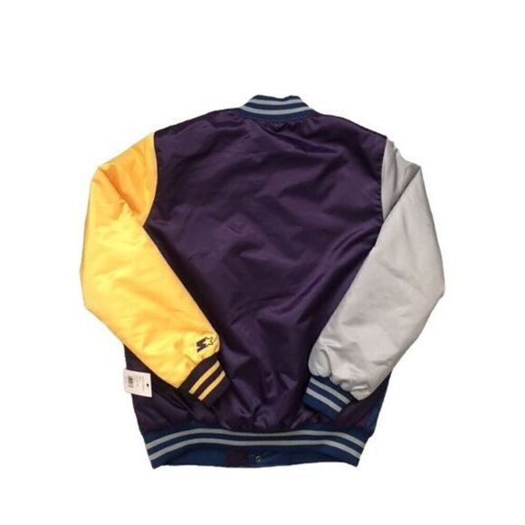 Starters Los Angeles Arch Satin Varsity Jacket Men’s Size Large - Picture 2 of 3